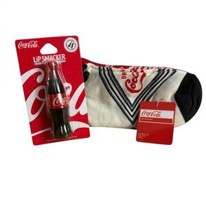 NWT Coca-Cola Bundle (Lip Balm & Socks)